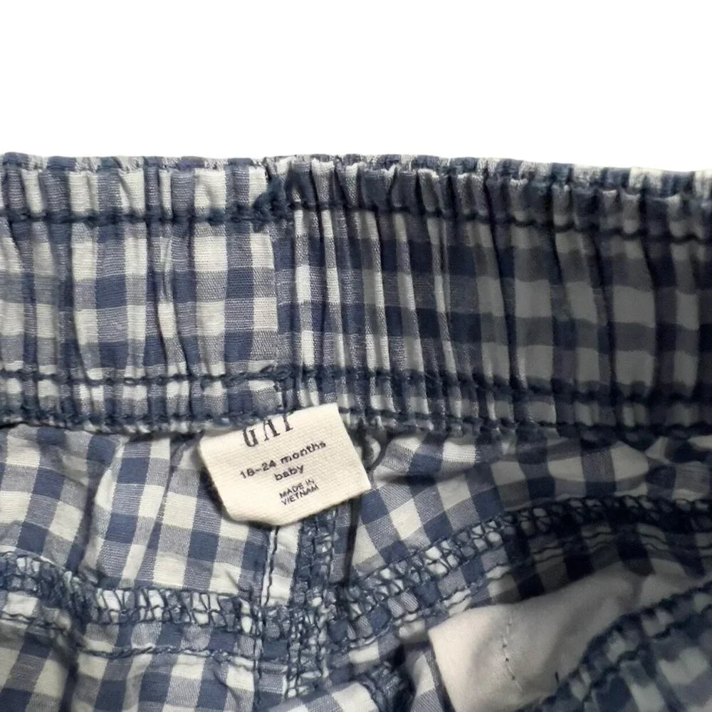 Baby Gap 18-24m Blue Gingham Shorts